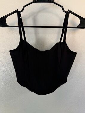 Gilly Hicks Black Sleek Corset Camisole